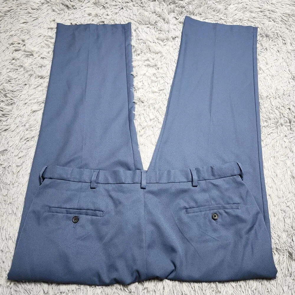 Haggar‎ Golf Pants Mens 40x30 Cool 18 Pro Classic Fit Dress Workwear Polyester